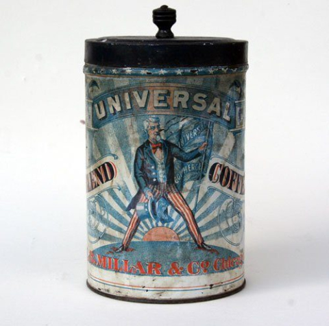 Uncle Sam Coffee Can Antique 1800s