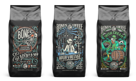 Bones coffee package design