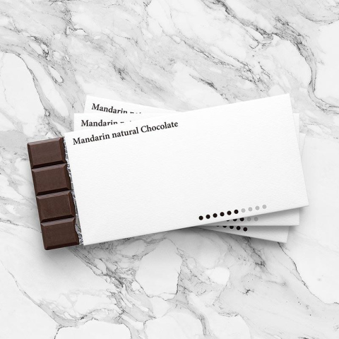 Mandarin natural chocolate minimalist packaging design