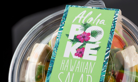 Poke packaging design on retail pack - Landed Design Agency