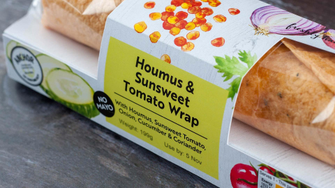 new food packaging design on a sandwhich wrap.