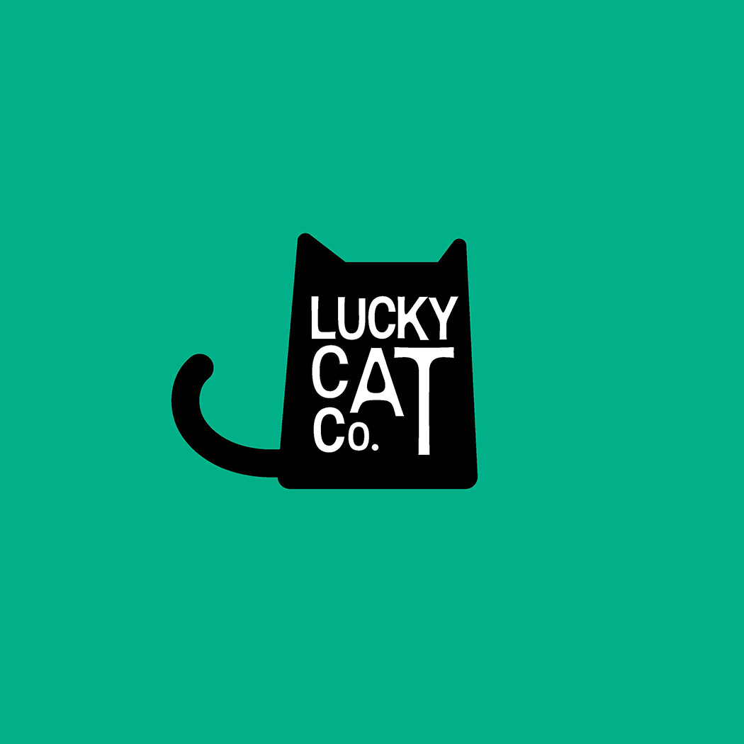 Food branding logo design for Lucky Cat Co. fudge