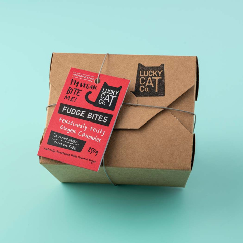 Food gift packaging design for Lucky Cat Company