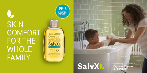 Marketing campaign for Salvx Skin shower oil.